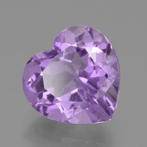 Améthyste violet rosé naturelle forme de coeur, 3,22 ct, VS