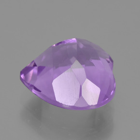 Améthyste violet rosé naturelle forme de coeur, 3,22 ct, VS