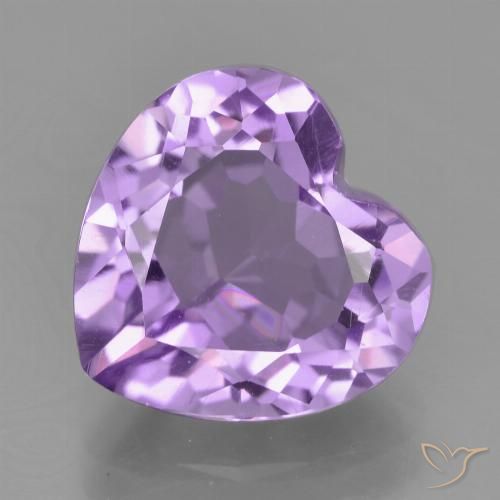 3.05ct Naturel Violet Rosâtre Améthyste, Cœur, VVS-VS
