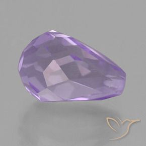 Améthyste Violet iris rosâtre naturelle Briolette, 3.76 ct, VS