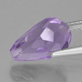 Améthyste Violet naturelle Briolette, 3.86 ct, VS