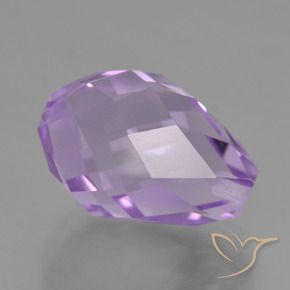 Améthyste Violet rosâtre léger naturelle Briolette, 7.63 ct, VS