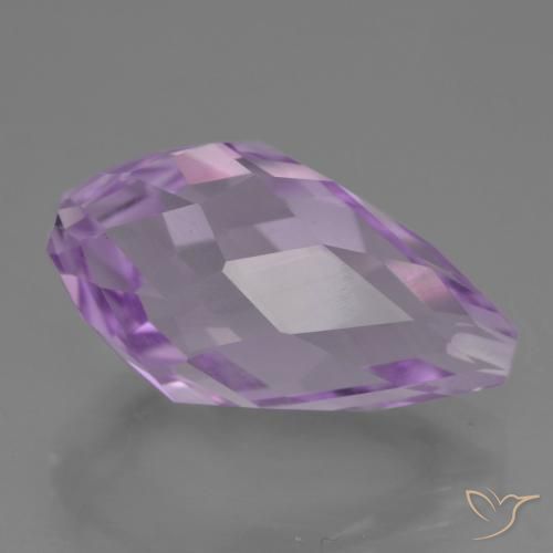 Améthyste Violet rosâtre léger naturelle Briolette, 11.48 ct, VS