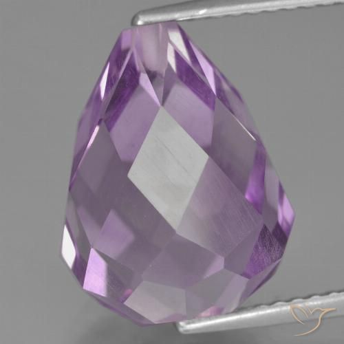 9.36ct Naturel Violet Rosâtre Améthyste, Briolette, VS