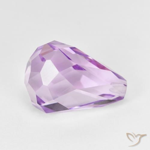 Améthyste Violet Iris naturelle Briolette, 7.36 ct, VS