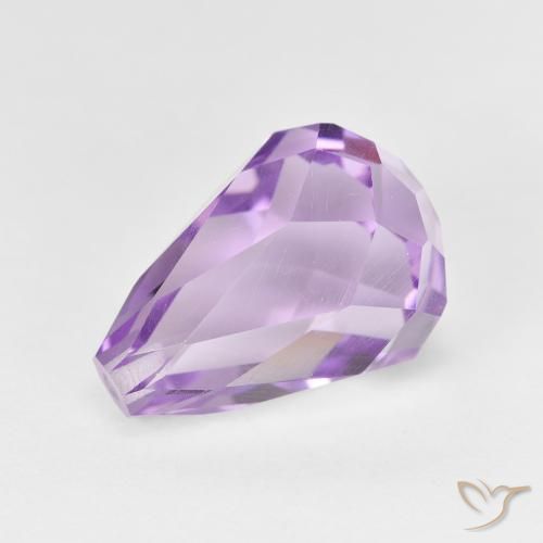 Améthyste Violet Iris naturelle Briolette, 7.36 ct, VS