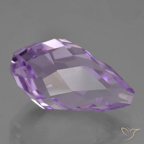 Améthyste Violet rosâtre moyen naturelle Briolette, 11.68 ct, VVS-VS