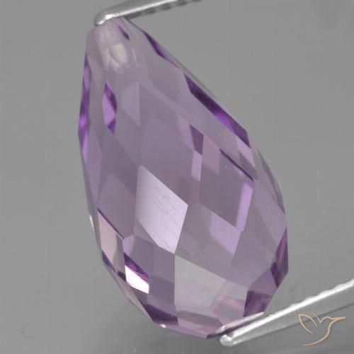 8.81ct Naturel Violet rosâtre moyen Améthyste, Briolette, VS
