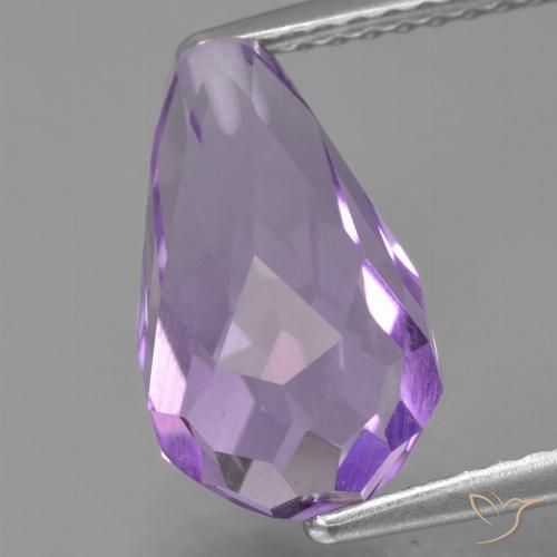 Améthyste Violet iris profond naturelle Briolette, 3.71 ct, VS