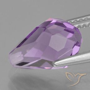 Améthyste Violet moyen naturelle Briolette, 3.69 ct, VS