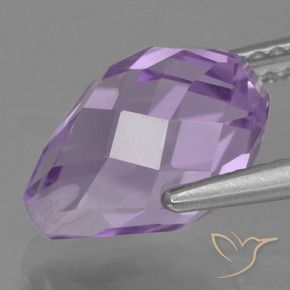 Améthyste Violet moyen naturelle Briolette, 3.55 ct, VS