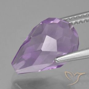 Améthyste Violet moyen naturelle Briolette, 4.95 ct, VS