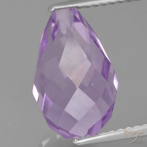 5.67ct Naturel Violet Iris Améthyste, Briolette, VS