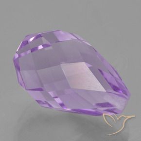 Améthyste Violet Iris naturelle Briolette, 5.67 ct, VS