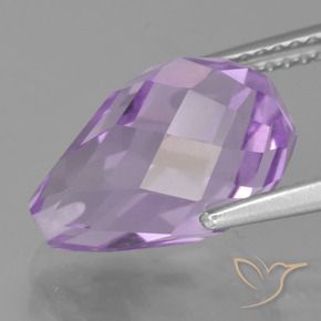 Améthyste Violet Iris naturelle Briolette, 5.67 ct, VS