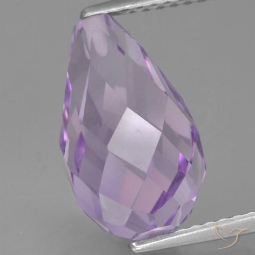 5.94ct Naturel Violet moyen Améthyste, Briolette, VS