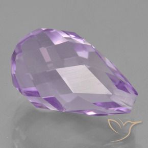 Améthyste Violet moyen naturelle Briolette, 5.94 ct, VS