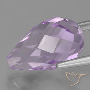 Améthyste Violet moyen naturelle Briolette, 5.94 ct, VS