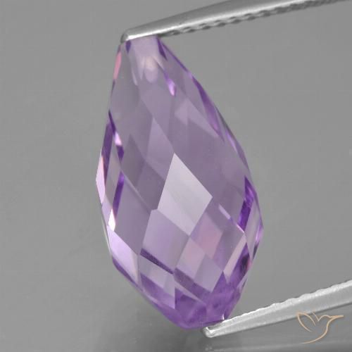 6.76ct Naturel Violet violacé Améthyste, Briolette, VS