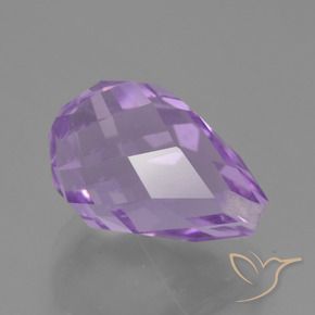 Améthyste Violet moyen naturelle Briolette, 5.22 ct, VS