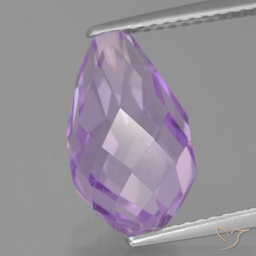 5.70ct Naturel Violet moyen Améthyste, Briolette, VS