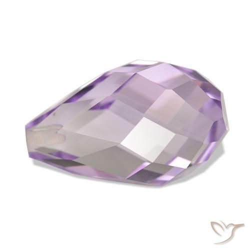 Améthyste Violet clair naturelle Briolette, 5.53 ct, VS