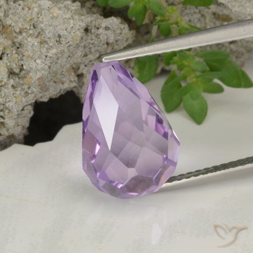 7.13ct Naturel Violet Iris Améthyste, Briolette, VS