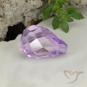 Améthyste Violet Iris naturelle Briolette, 7.13 ct, VS