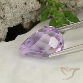 Améthyste Violet Iris naturelle Briolette, 7.13 ct, VS