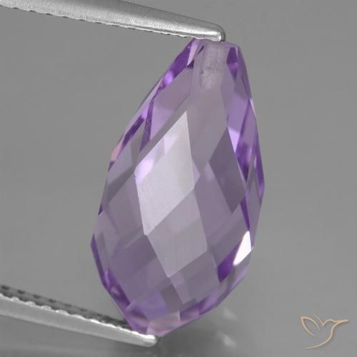 6.89ct Naturel Violet moyen Améthyste, Briolette, VS