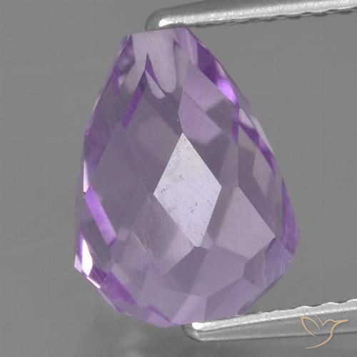 3.32ct Naturel Violet rosâtre léger Améthyste, Briolette, VS