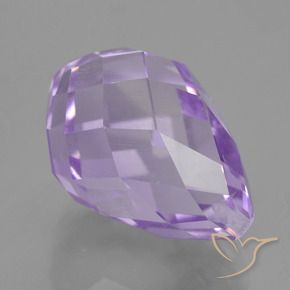 Améthyste Violet moyen naturelle Briolette, 12.70 ct, VS