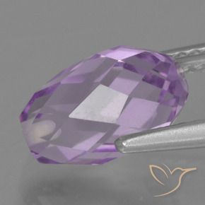 Améthyste Violet iris profond naturelle Briolette, 2.78 ct, VS