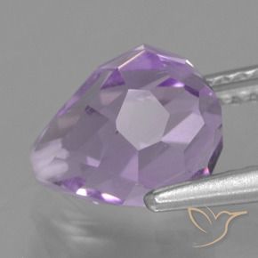 Améthyste Violet Iris naturelle Briolette, 3.06 ct, VS