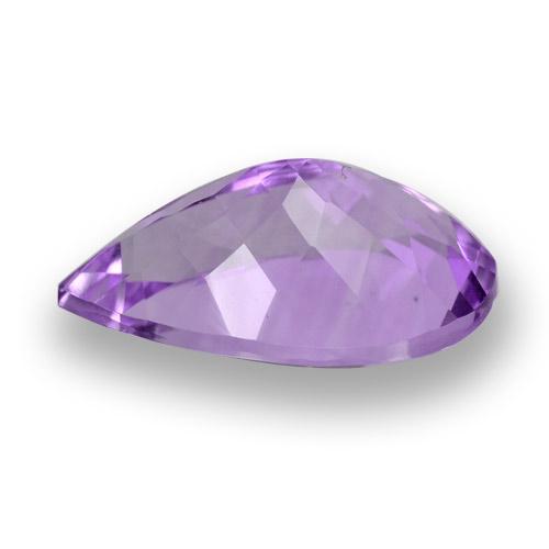 Améthyste violet moyen naturelle en forme de poire, 4,49 ct, VVS