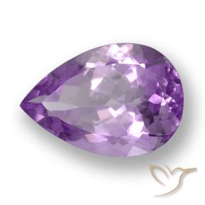 Améthyste violet moyen naturelle en forme de poire, 5,23 ct, VVS