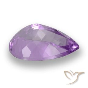 Améthyste violet moyen naturelle en forme de poire, 5,23 ct, VVS