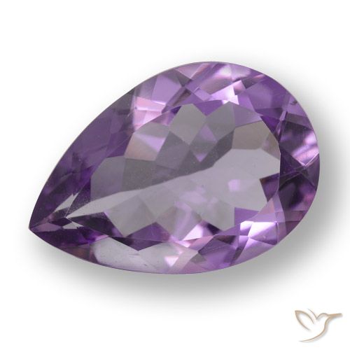 4.30ct Naturel Violet moyen Améthyste, En forme de poire, VS