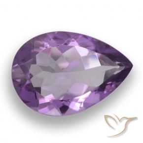 Améthyste Violet moyen naturelle En forme de poire, 4.30 ct, VS