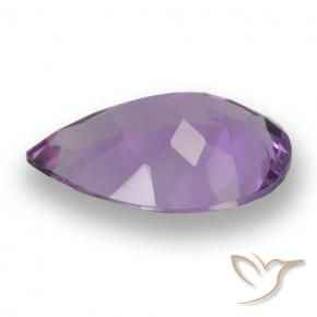 Améthyste Violet moyen naturelle En forme de poire, 4.30 ct, VS