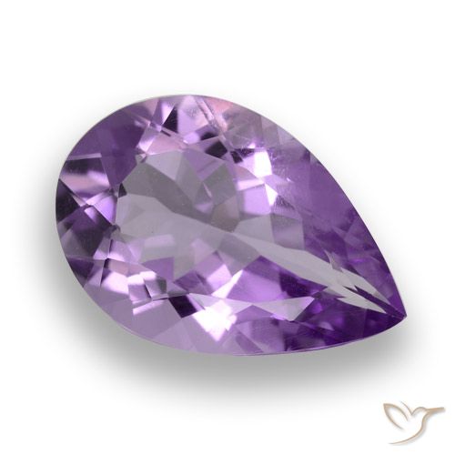 Améthyste Pourpre violacé profond naturelle En forme de poire, 4.60 ct, VVS-VS