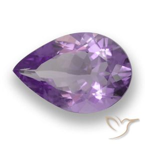 Améthyste Pourpre violacé profond naturelle En forme de poire, 4.60 ct, VVS-VS