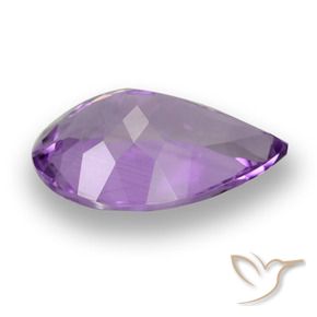 Améthyste Pourpre violacé profond naturelle En forme de poire, 4.60 ct, VVS-VS