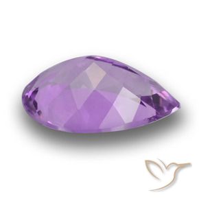 Améthyste Violet Rosâtre naturelle En forme de poire, 4.84 ct, VVS