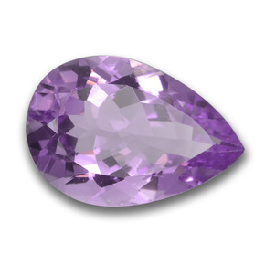 Améthyste violet naturelle en forme de poire, 5,03 ct, VVS