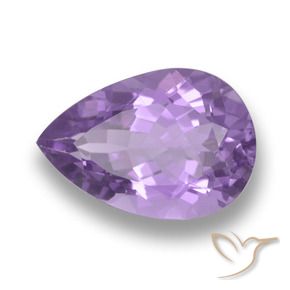 Améthyste Violet moyen naturelle En forme de poire, 5.41 ct, VVS