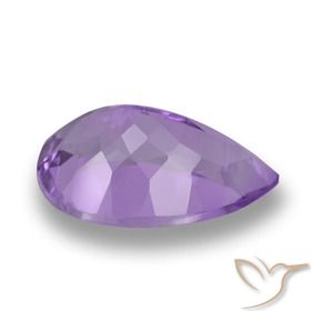 Améthyste Violet moyen naturelle En forme de poire, 5.41 ct, VVS