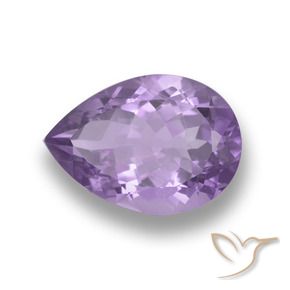 Améthyste Violet moyen naturelle En forme de poire, 5.25 ct, VVS