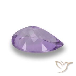 Améthyste Violet moyen naturelle En forme de poire, 5.25 ct, VVS
