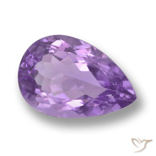 6.11ct Naturel Violet moyen Améthyste, En forme de poire, VVS